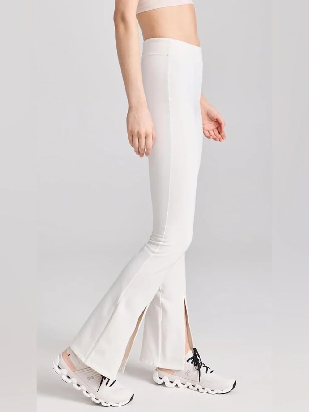 ALO Yoga Airbrush Ivory High Waist Flutter Flare Legging Pants